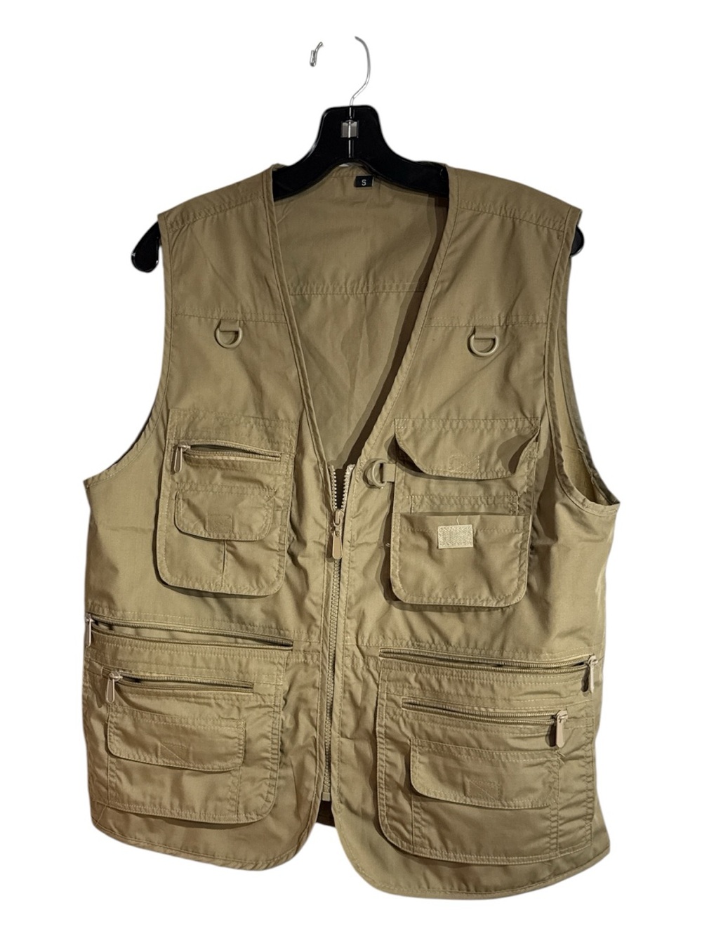 Fishing Utility Safari Cargo Vest Multi-Pockets Khaki Size Small